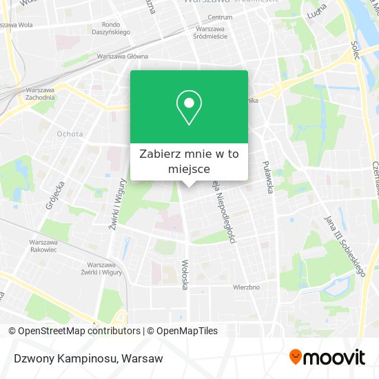 Mapa Dzwony Kampinosu