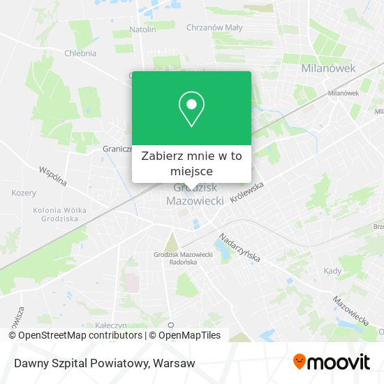 Mapa Dawny Szpital Powiatowy