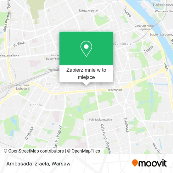 Mapa Ambasada Izraela