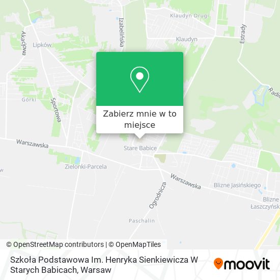 Mapa Szkoła Podstawowa Im. Henryka Sienkiewicza W Starych Babicach