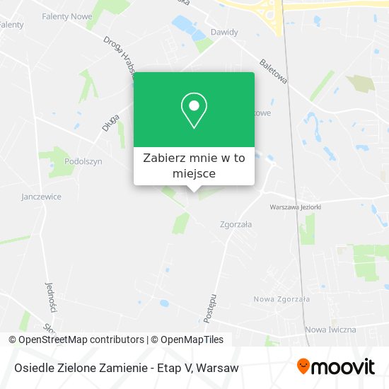 Mapa Osiedle Zielone Zamienie - Etap V