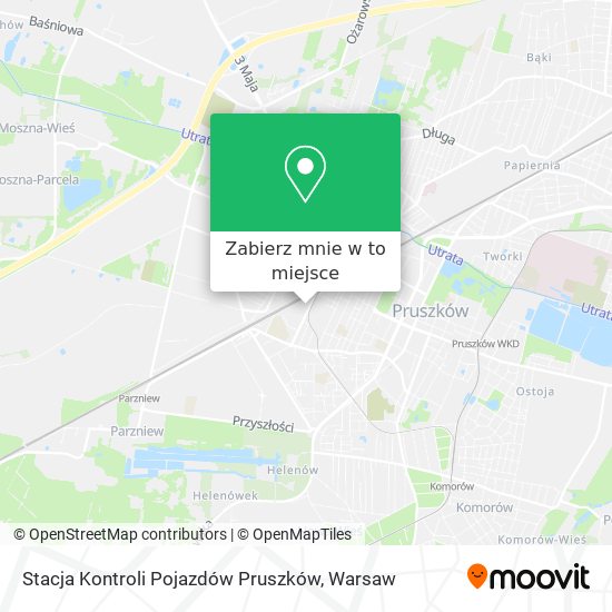 Mapa Stacja Kontroli Pojazdów Pruszków