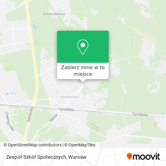 Mapa Zespół Szkół Społecznych