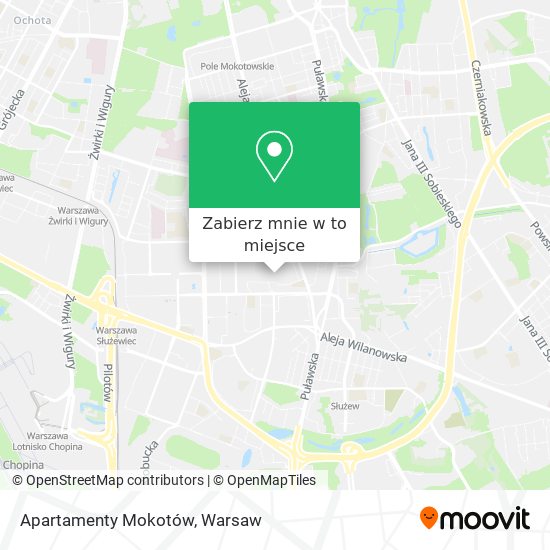 Mapa Apartamenty Mokotów