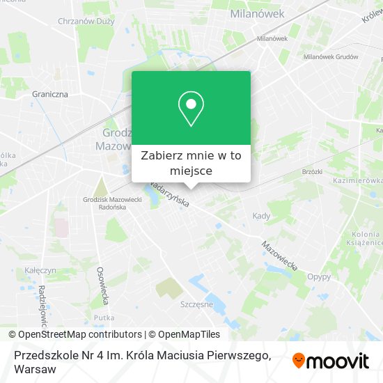 Mapa Przedszkole Nr 4 Im. Króla Maciusia Pierwszego