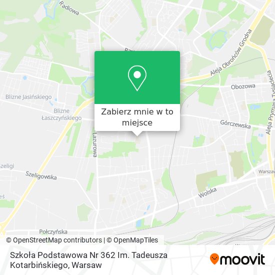 Mapa Szkoła Podstawowa Nr 362 Im. Tadeusza Kotarbińskiego