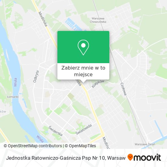 Mapa Jednostka Ratowniczo-Gaśnicza Psp Nr 10