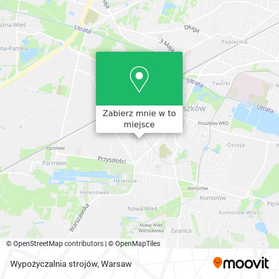 Mapa Wypożyczalnia strojów