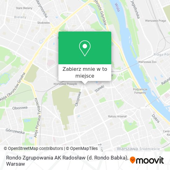 Mapa Rondo Zgrupowania AK  Radosław  (d. Rondo Babka)