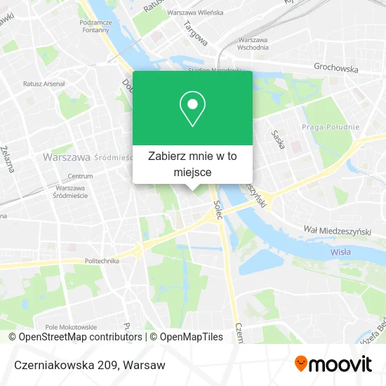 Mapa Czerniakowska 209