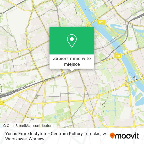 Mapa Yunus Emre Instytute - Centrum Kultury Tureckiej w Warszawie