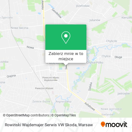 Mapa Rowiński Wajdemajer Serwis VW Skoda