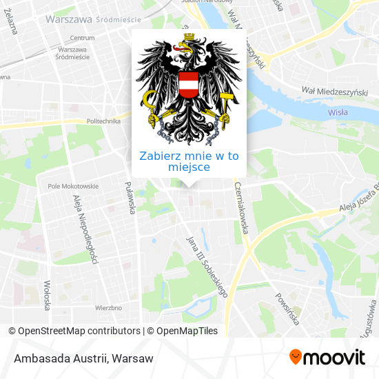 Mapa Ambasada Austrii