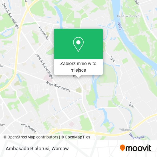 Mapa Ambasada Białorusi