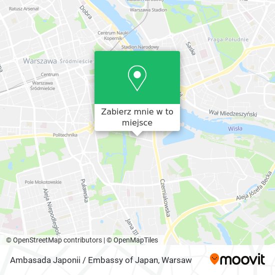 Mapa Ambasada Japonii / Embassy of Japan