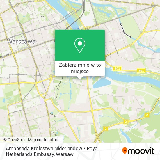 Mapa Ambasada Królestwa Niderlandów / Royal Netherlands Embassy