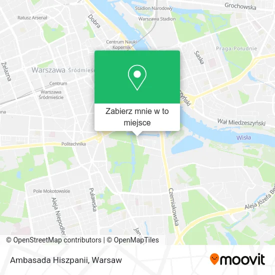 Mapa Ambasada Hiszpanii