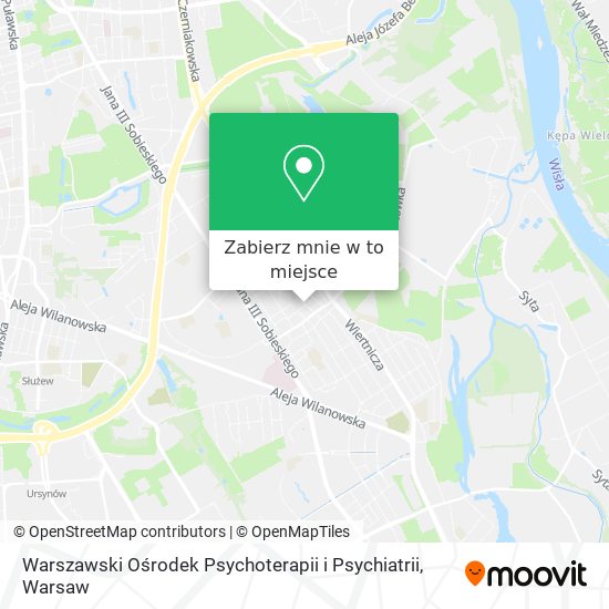 Mapa Warszawski Ośrodek Psychoterapii i Psychiatrii