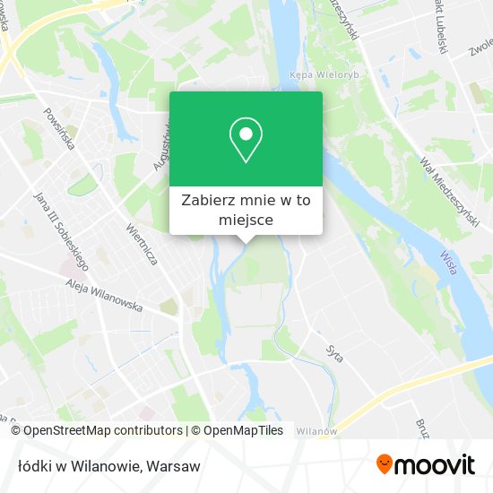 Mapa łódki w Wilanowie