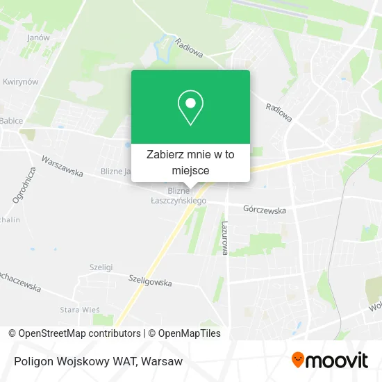 Mapa Poligon Wojskowy WAT