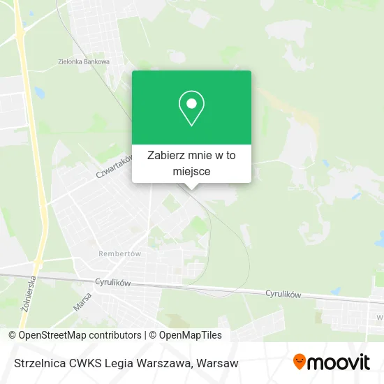 Mapa Strzelnica CWKS Legia Warszawa