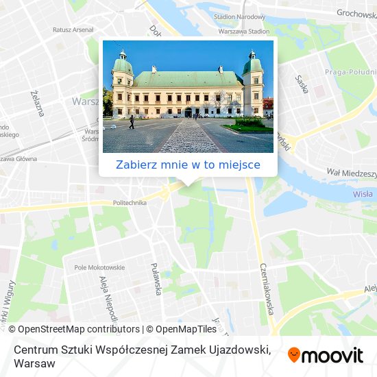 Mapa Centrum Sztuki Współczesnej Zamek Ujazdowski