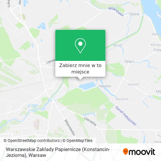 Mapa Warszawskie Zakłady Papiernicze (Konstancin-Jeziorna)