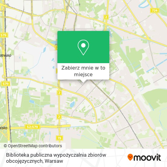 Mapa Biblioteka publiczna wypożyczalnia zbiorów obcojęzycznych