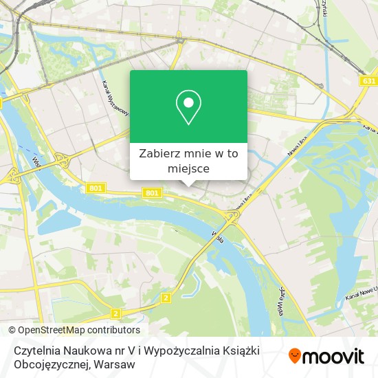 Mapa Czytelnia Naukowa nr V i Wypożyczalnia Książki Obcojęzycznej