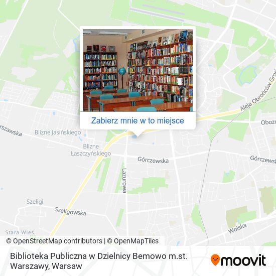 Mapa Biblioteka Publiczna w Dzielnicy Bemowo m.st. Warszawy