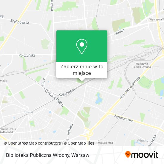 Mapa Biblioteka Publiczna Włochy