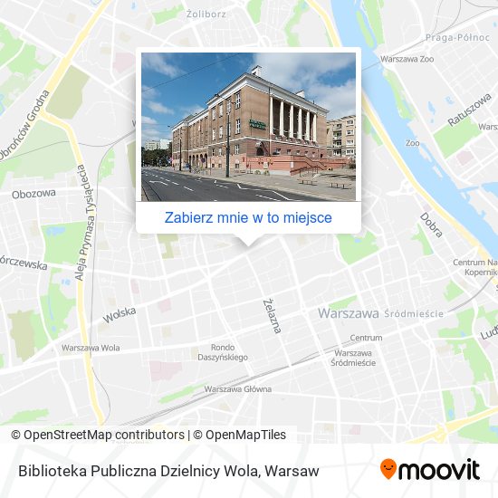 Mapa Biblioteka Publiczna Dzielnicy Wola