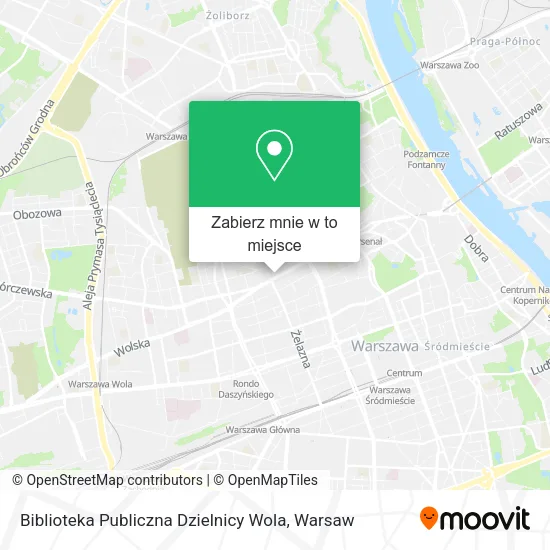 Mapa Biblioteka Publiczna Dzielnicy Wola