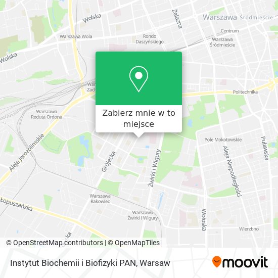 Mapa Instytut Biochemii i Biofizyki PAN