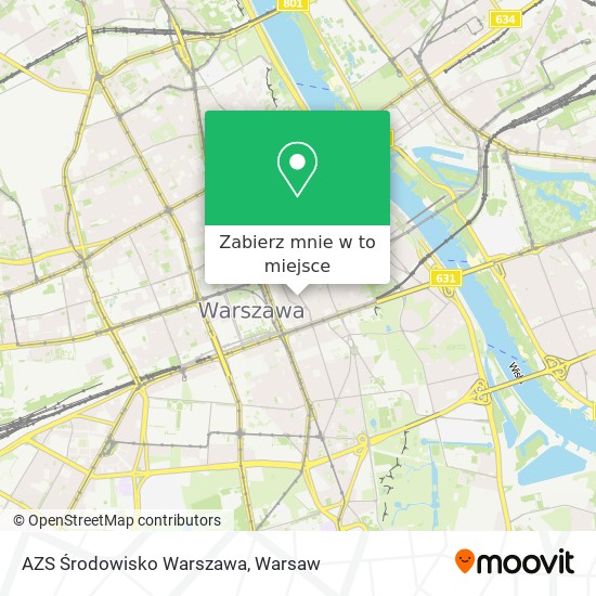 Mapa AZS Środowisko Warszawa