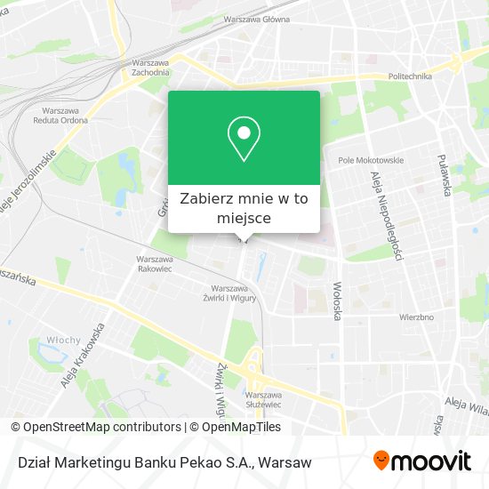 Mapa Dział Marketingu Banku Pekao S.A.