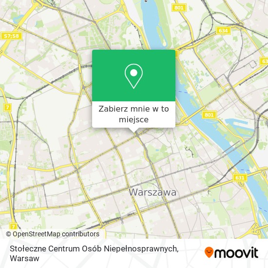 Mapa Stołeczne Centrum Osób Niepełnosprawnych