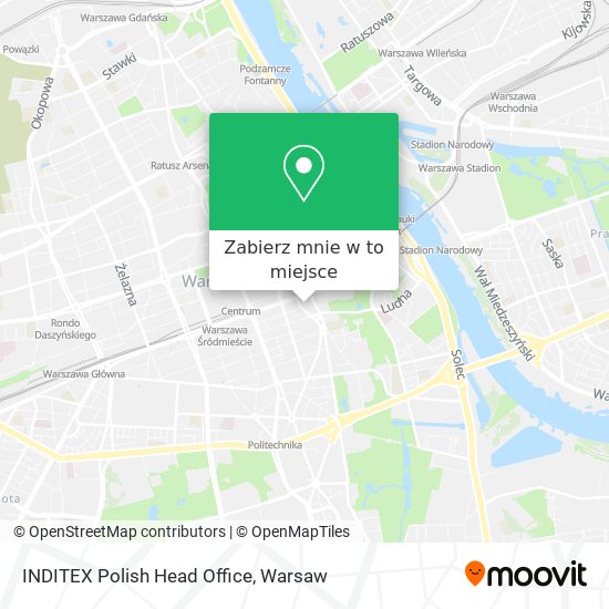 Mapa INDITEX Polish Head Office