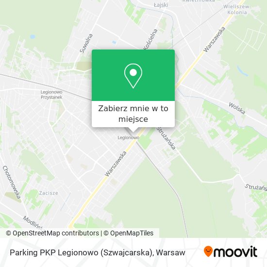 Mapa Parking PKP Legionowo (Szwajcarska)