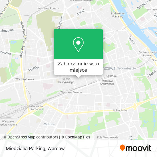 Mapa Miedziana Parking