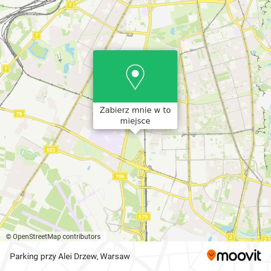 Mapa Parking przy Alei Drzew