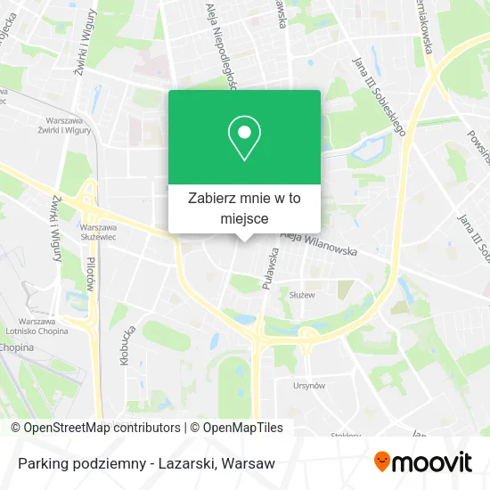 Mapa Parking podziemny - Lazarski