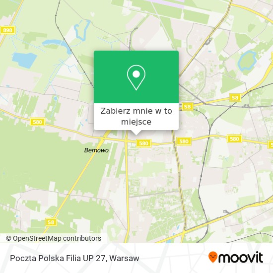 Mapa Poczta Polska Filia UP 27