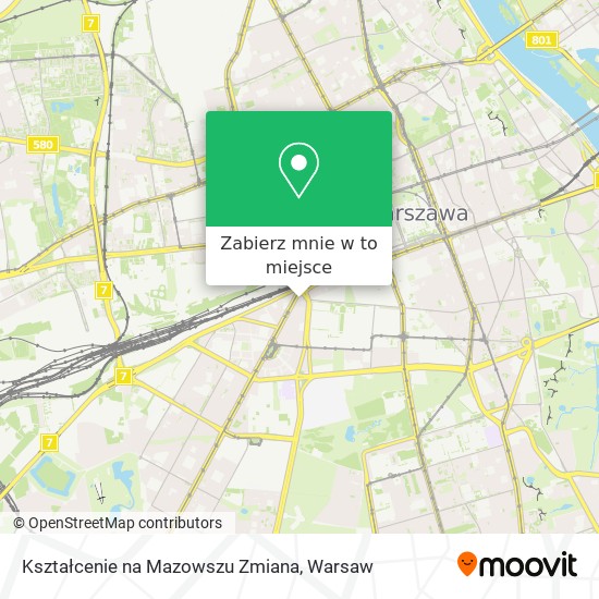 Mapa Kształcenie na Mazowszu  Zmiana