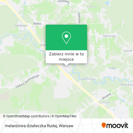 Mapa melanżowa działeczka Rudej