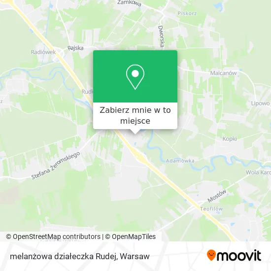 Mapa melanżowa działeczka Rudej