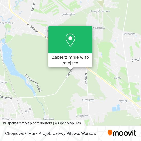 Mapa Chojnowski Park Krajobrazowy Pilawa