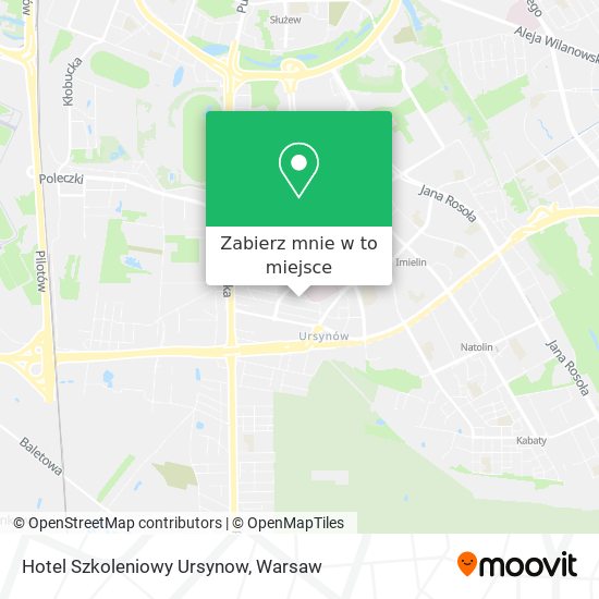 Mapa Hotel  Szkoleniowy Ursynow