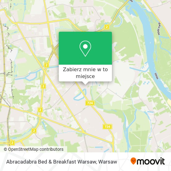 Mapa Abracadabra Bed & Breakfast Warsaw