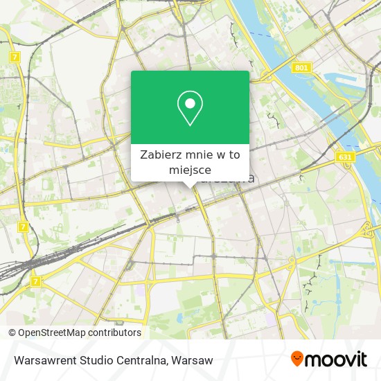 Mapa Warsawrent Studio Centralna